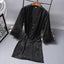 Elegant Pink Silk Bathrobe with Lace Trim for Women - Perfect for Bridesmaids and Lounging - Korvel