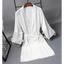 Elegant Pink Silk Bathrobe with Lace Trim for Women - Perfect for Bridesmaids and Lounging - Korvel