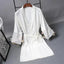 Elegant Pink Silk Bathrobe with Lace Trim for Women - Perfect for Bridesmaids and Lounging - Korvel