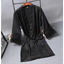 Elegant Pink Silk Bathrobe with Lace Trim for Women - Perfect for Bridesmaids and Lounging - Korvel