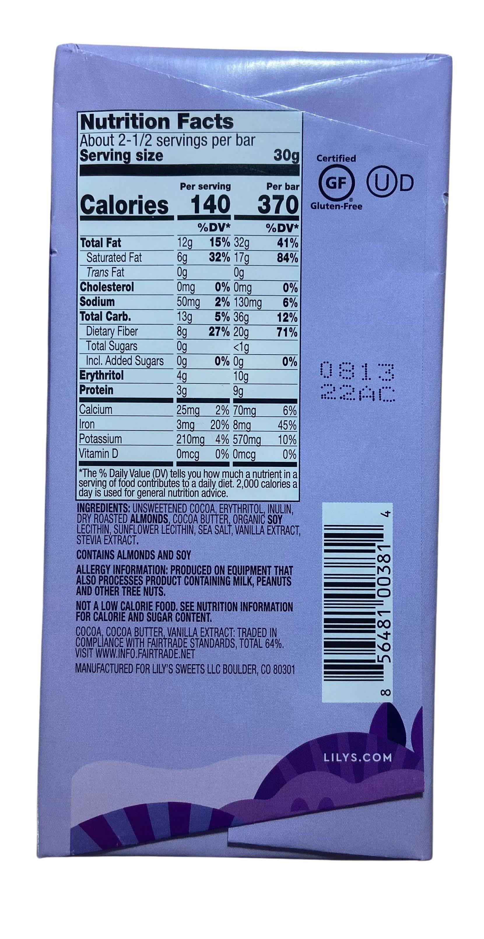 Lily's Dark Chocolate Bars - Stevia Sweetened Delight - Korvel