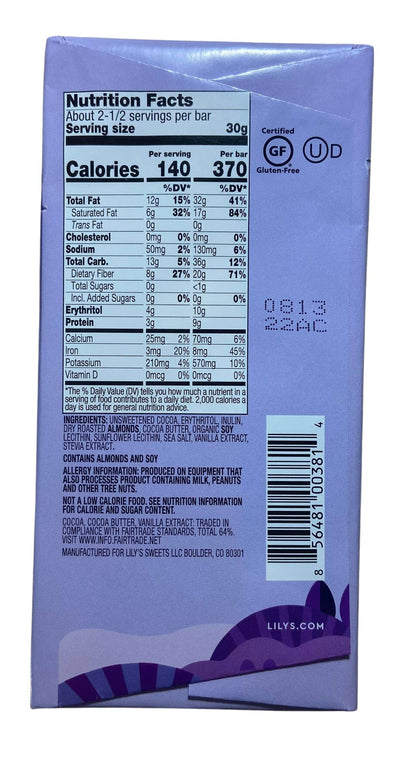 Lily's Dark Chocolate Bars - Stevia Sweetened Delight - Korvel