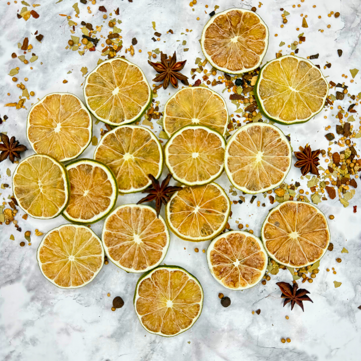 Tranches de citron vert déshydratées pour le bar et la décoration