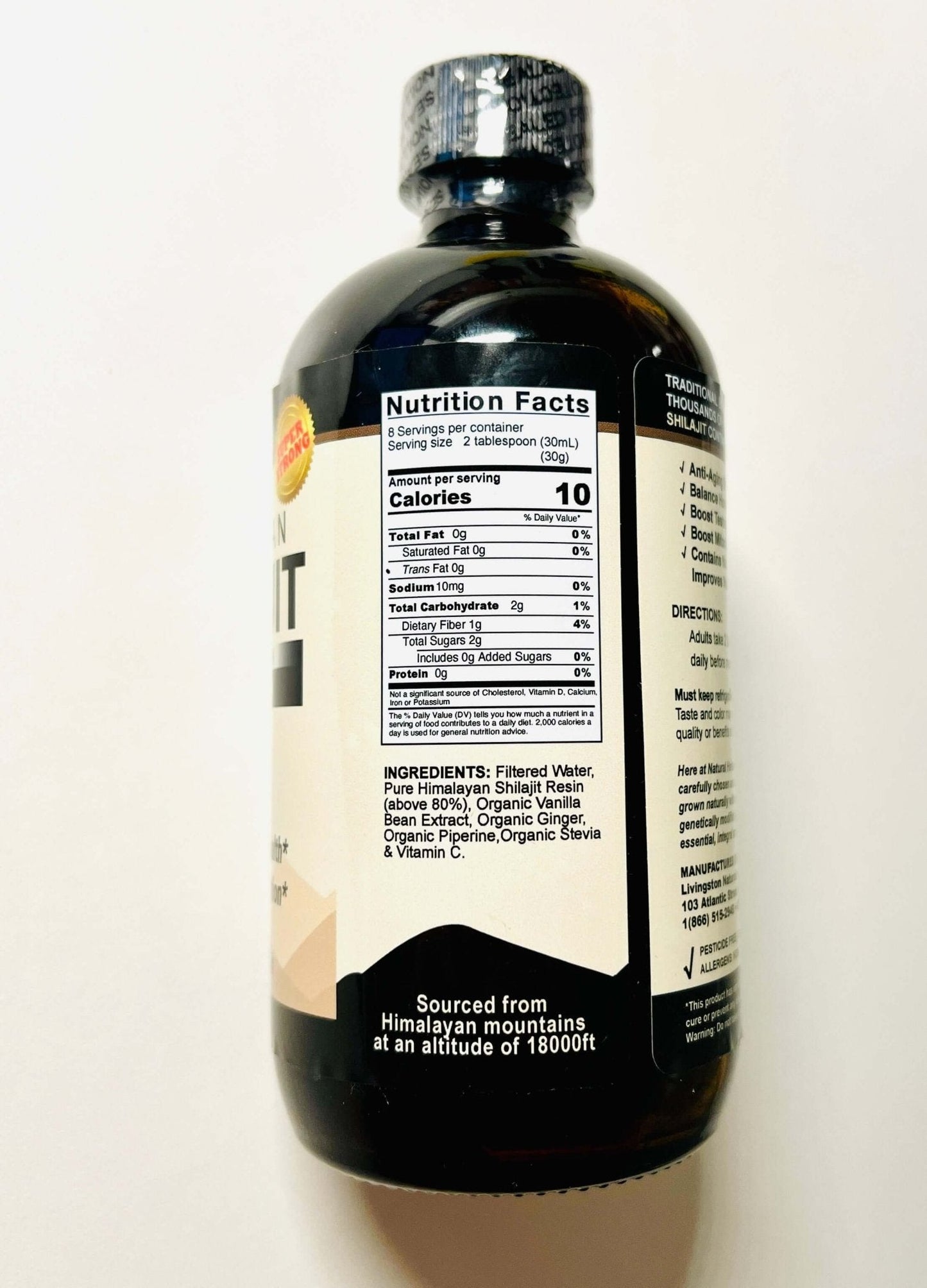 Supplément liquide de Shilajit himalayen à force maximale