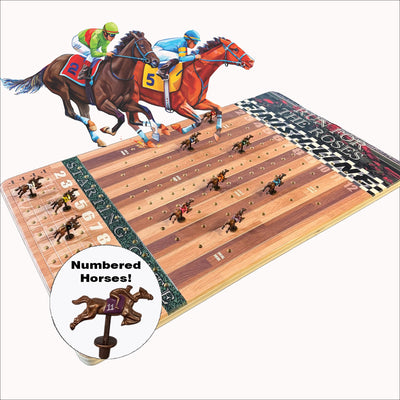Exciting Horse Racing Party Game - Striped Track Edition - Korvel