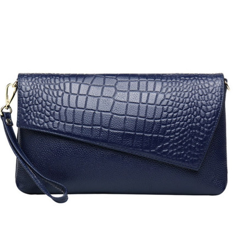 Litchi grain top layer cowhide fashion Shoulder bag Multifunctional leather Clutch bag Large capacity crossbody bags for women - Korvel