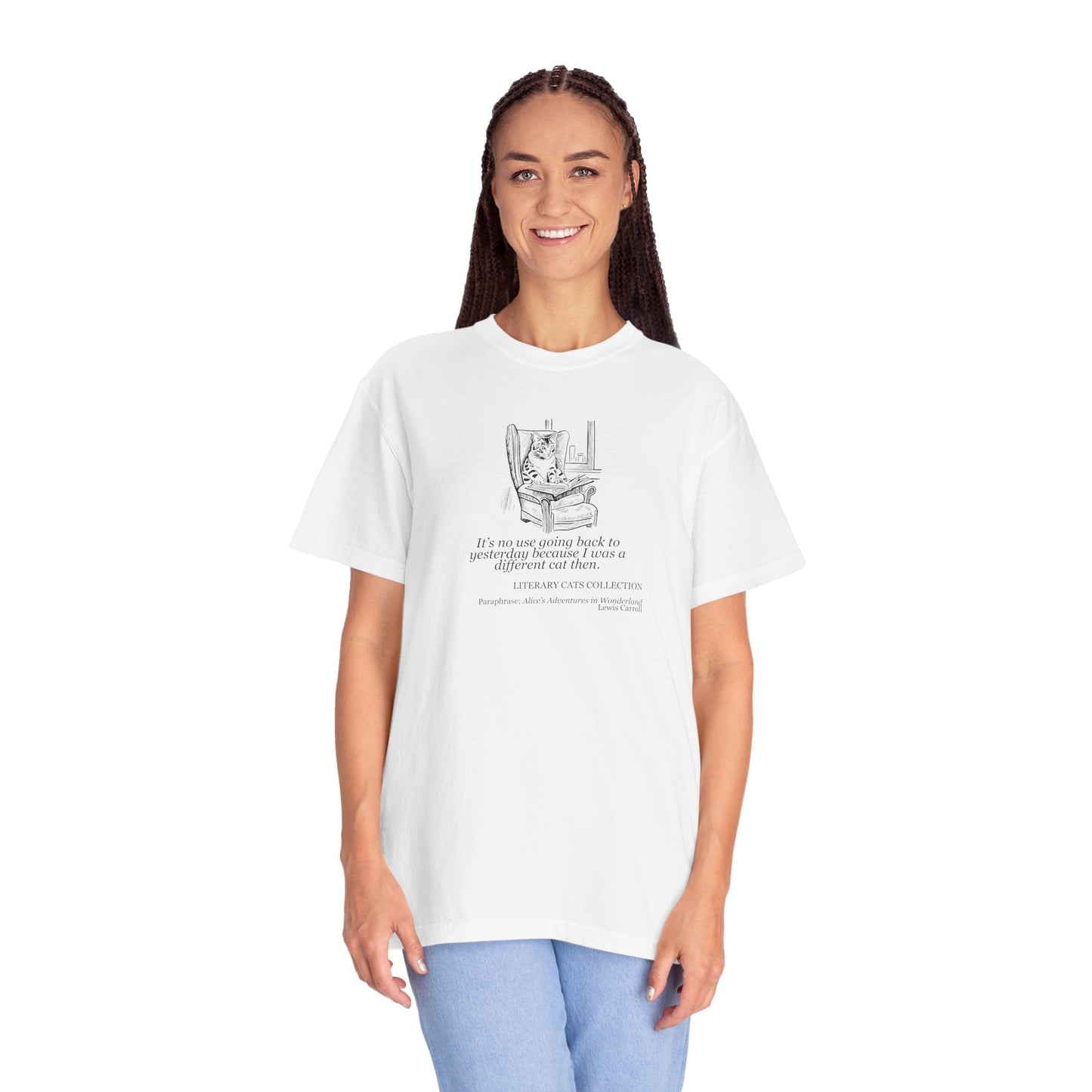T-shirt unisexe Chat Littéraire - Alice au Pays des Merveilles