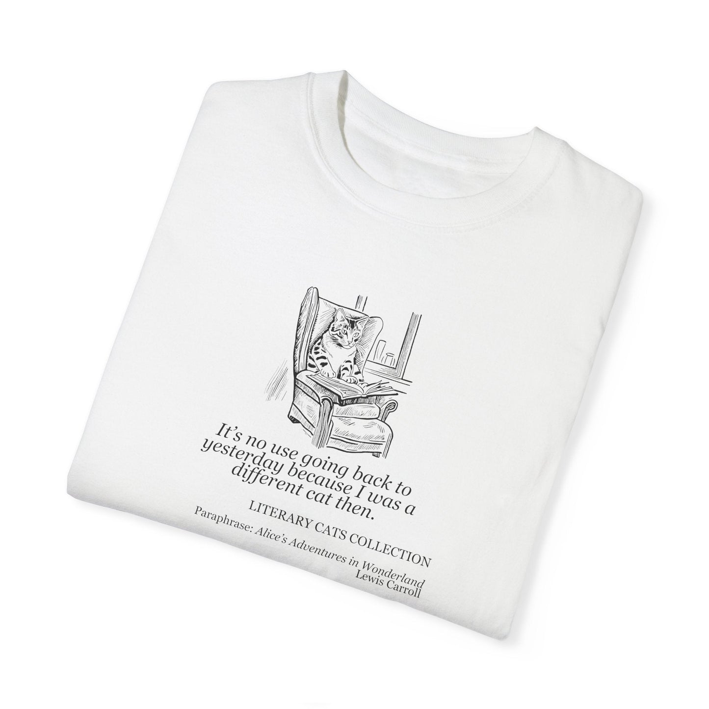T-shirt unisexe Chat Littéraire - Alice au Pays des Merveilles