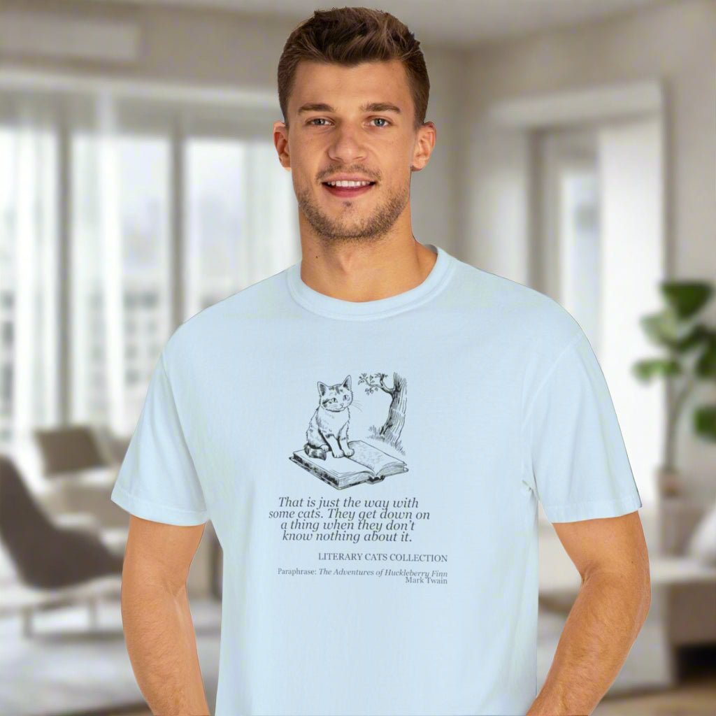 Huckleberry Finn Literary Cat Unisex Tee - Korvel