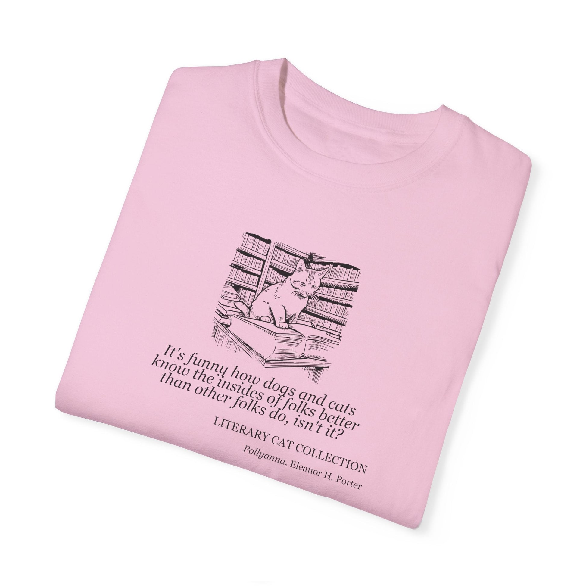 Pollyanna Literary Cat Unisex Tee - A Must-Have for Book Lovers - Korvel