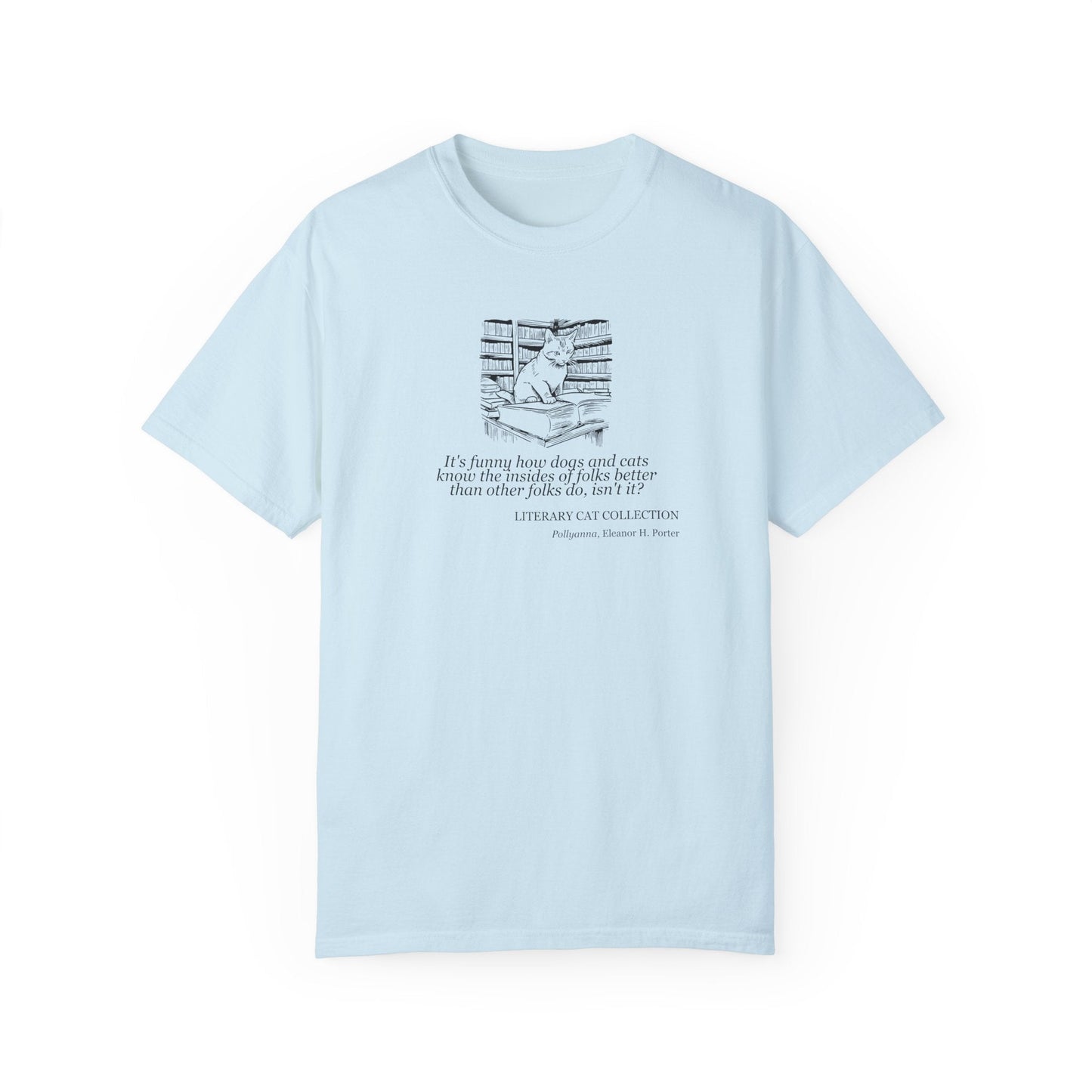 Pollyanna Literary Cat Unisex Tee - A Must-Have for Book Lovers - Korvel