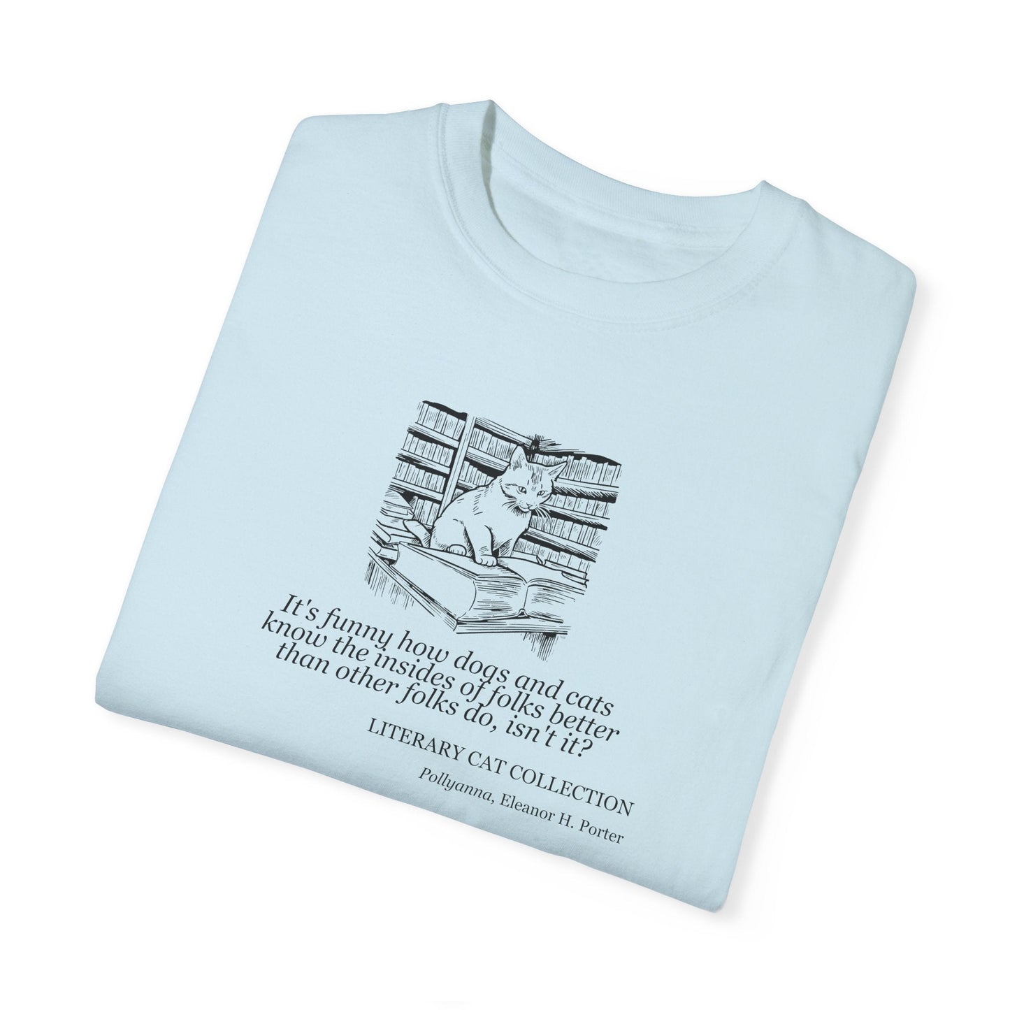 Pollyanna Literary Cat Unisex Tee - A Must-Have for Book Lovers - Korvel