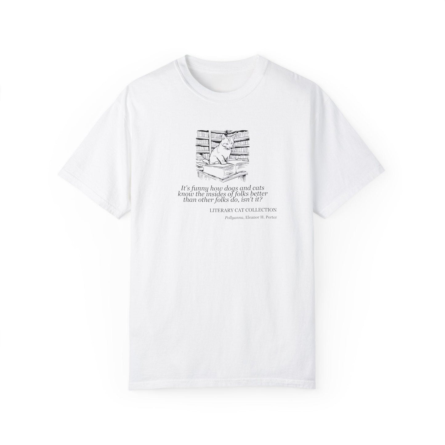 Pollyanna Literary Cat Unisex Tee - A Must-Have for Book Lovers - Korvel