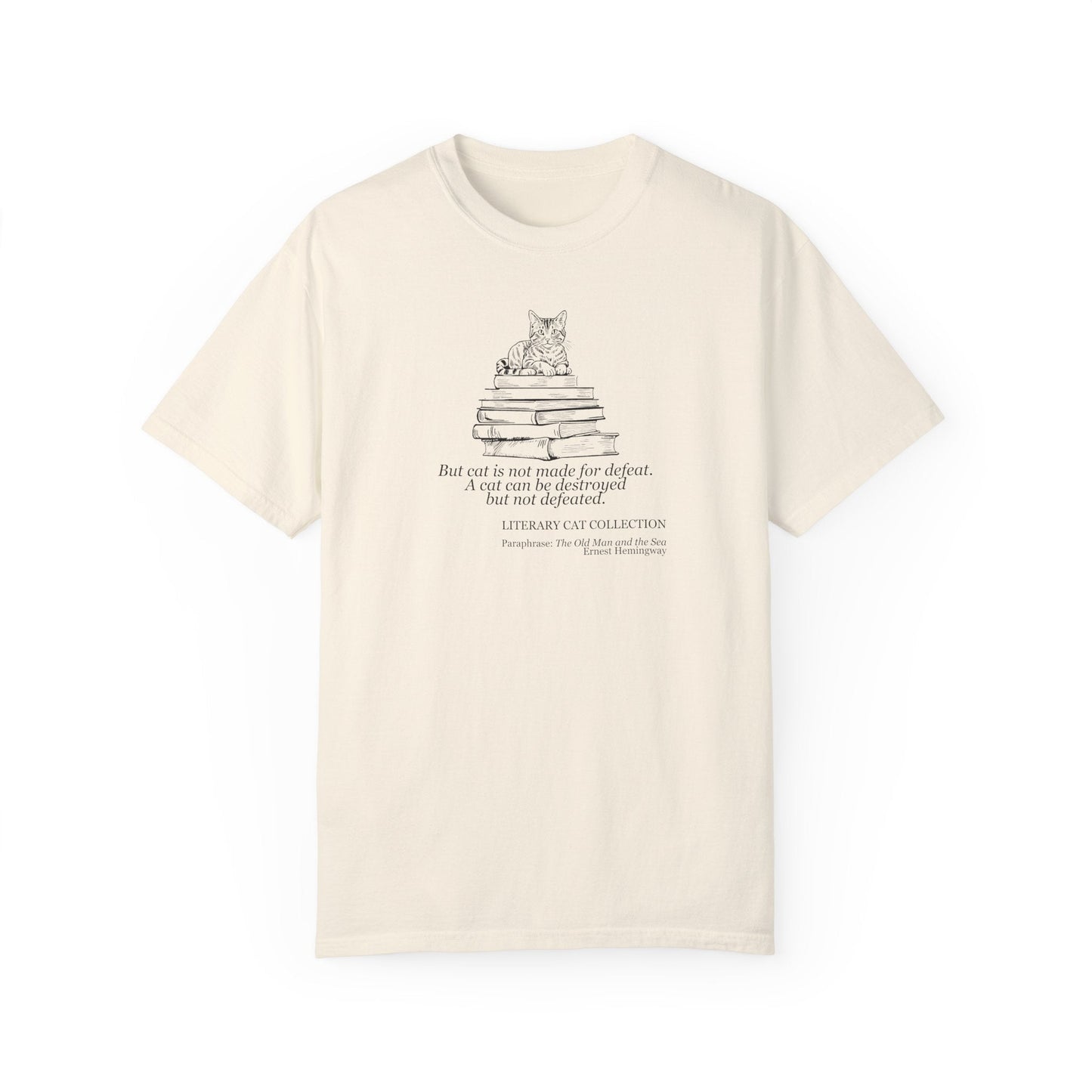 Literary Cat Unisex T-Shirt - The Old Man & the Sea