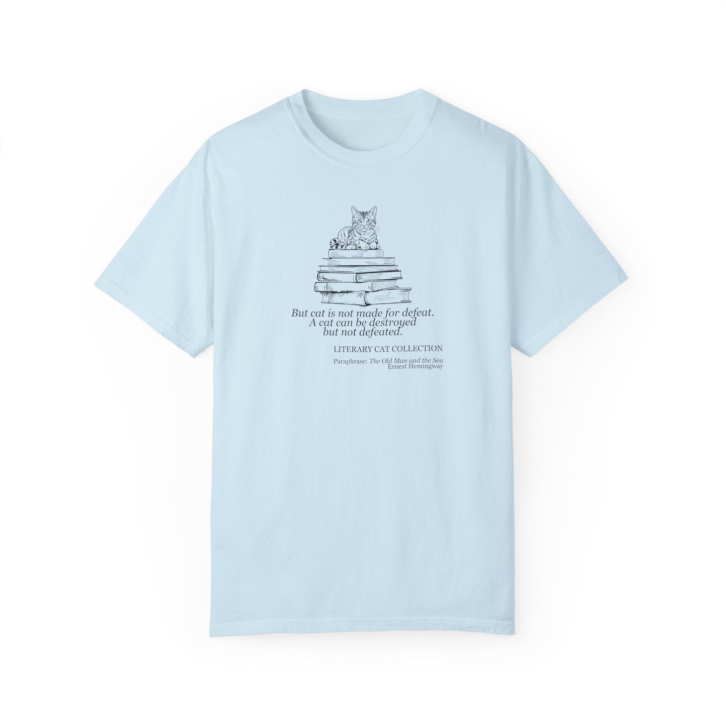 Literary Cat Unisex T-Shirt - The Old Man & the Sea