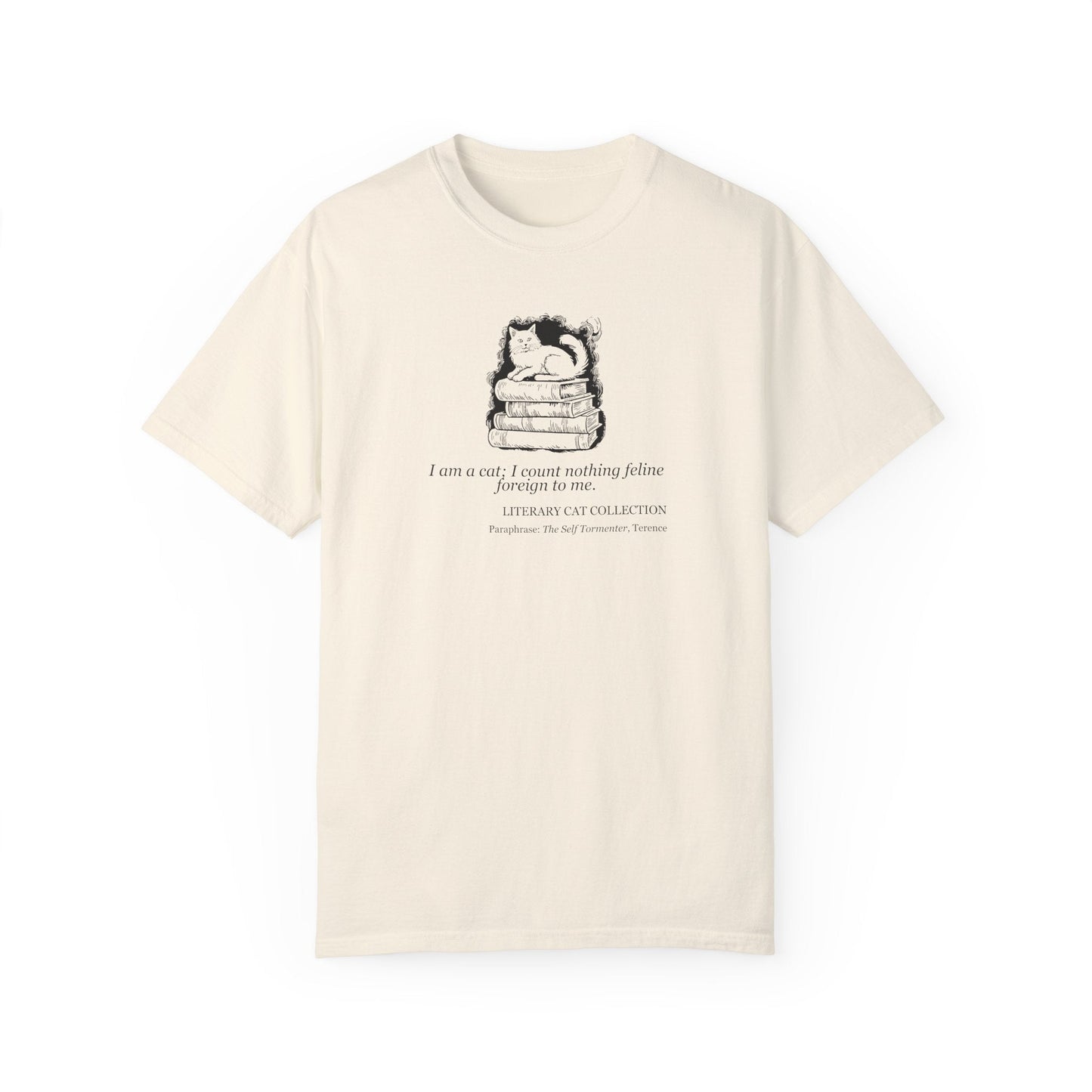 Whimsical Literary Cat Unisex Tee - Embrace Your Inner Book Lover - Korvel