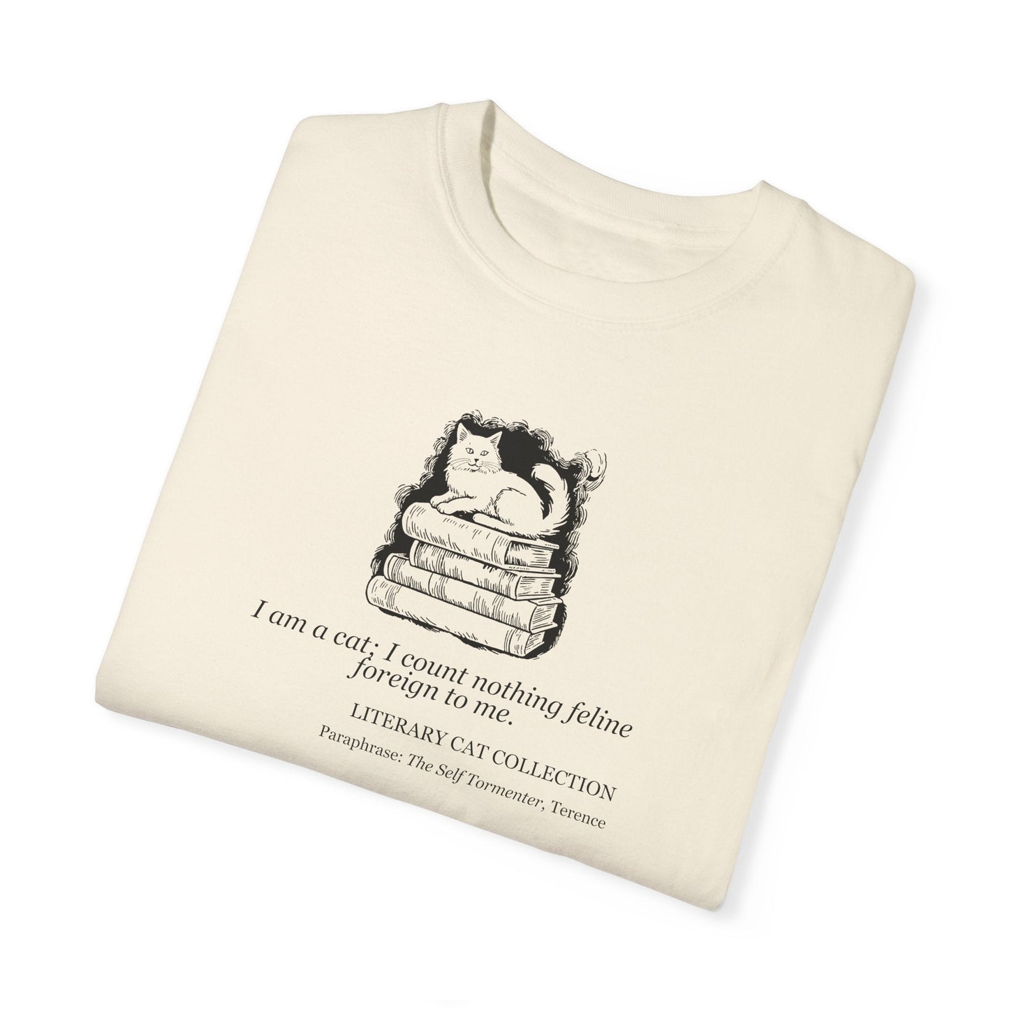 Whimsical Literary Cat Unisex Tee - Embrace Your Inner Book Lover - Korvel
