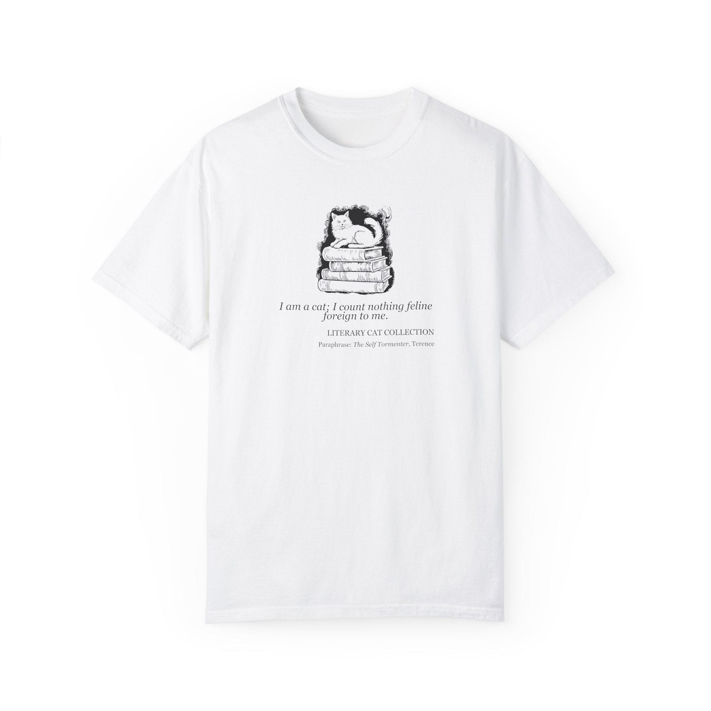 Whimsical Literary Cat Unisex Tee - Embrace Your Inner Book Lover - Korvel