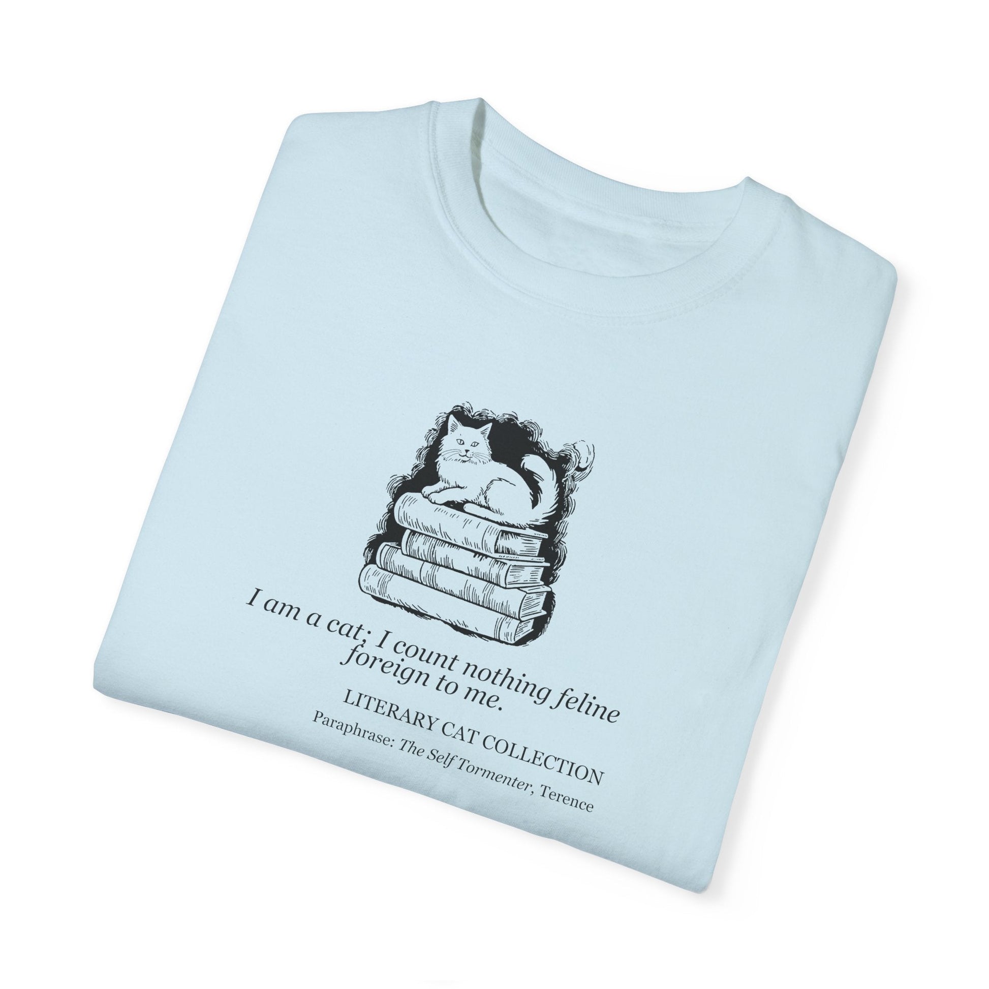 Whimsical Literary Cat Unisex Tee - Embrace Your Inner Book Lover - Korvel