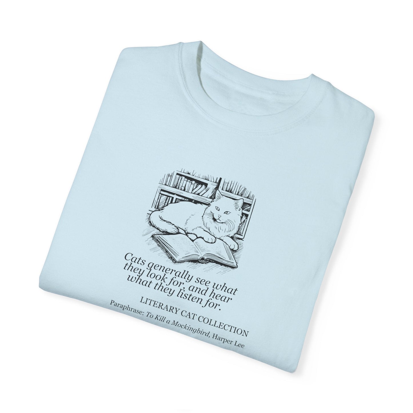 Literary Cat Unisex T-Shirt - Celebrate Your Love for Books - Korvel
