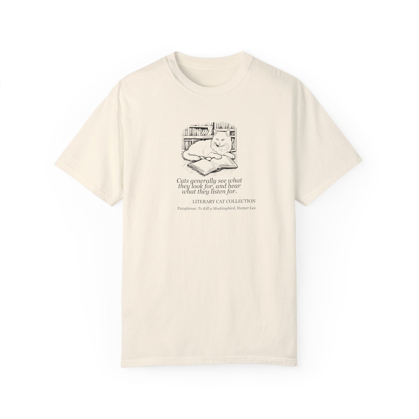 Literary Cat Unisex T-Shirt - Celebrate Your Love for Books - Korvel