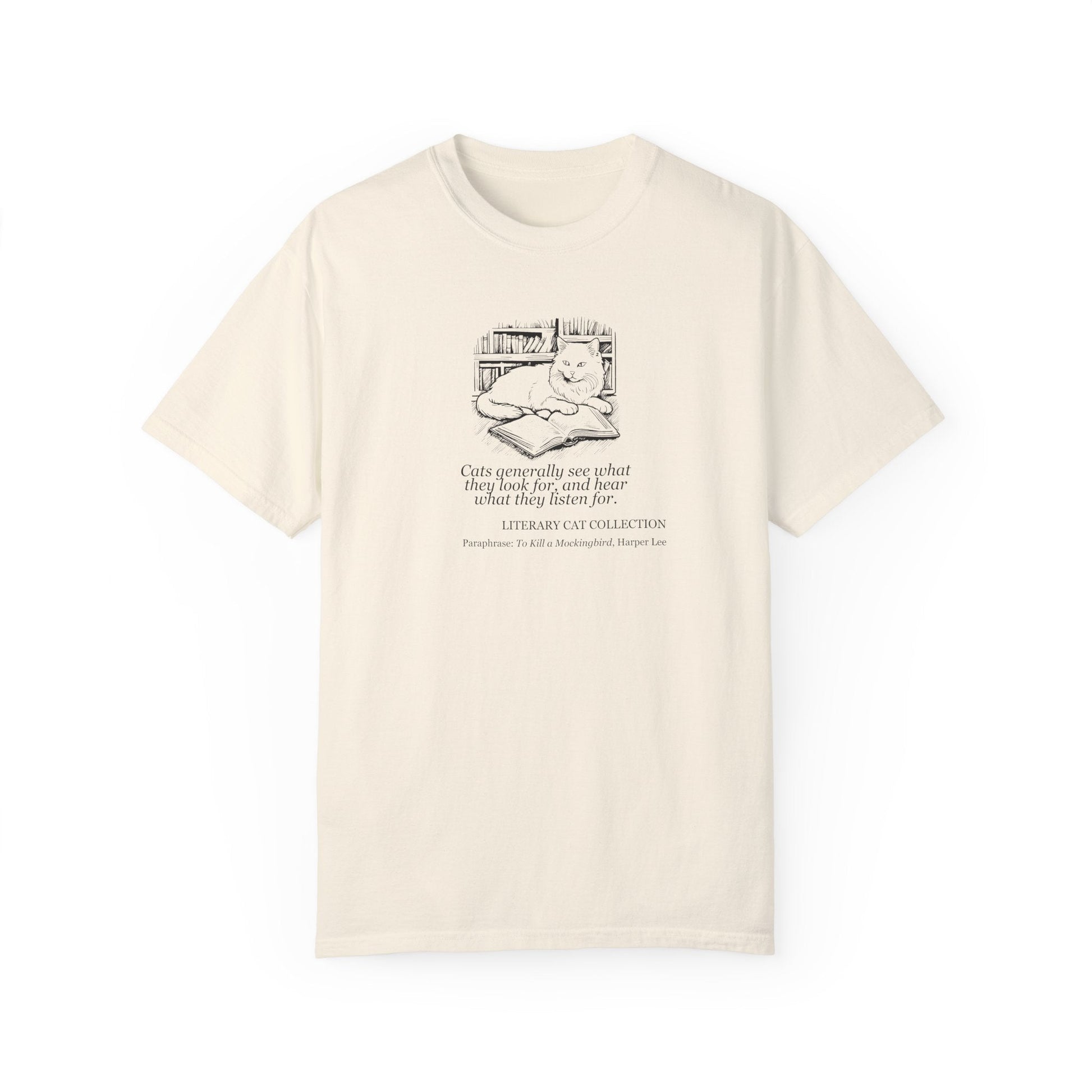 Literary Cat Unisex T-Shirt - Celebrate Your Love for Books - Korvel