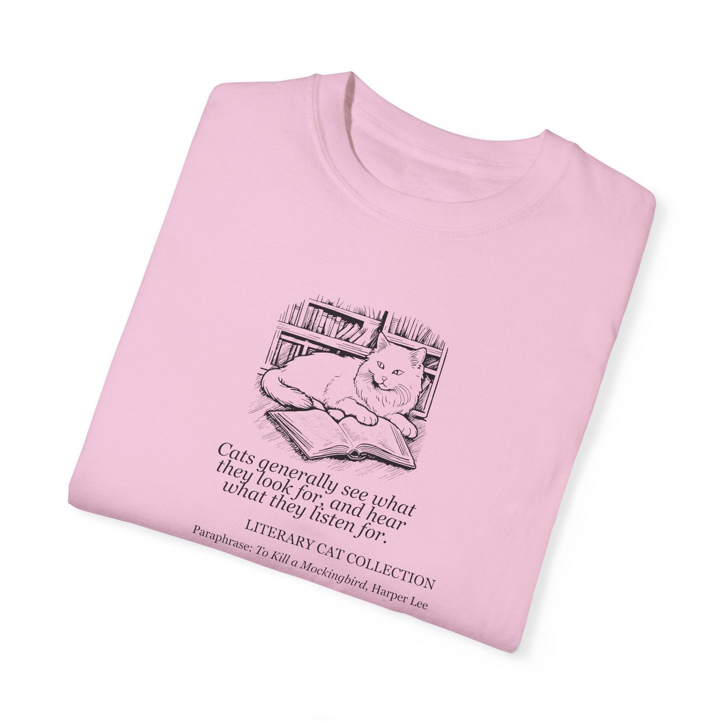 Literary Cat Unisex T-Shirt - Celebrate Your Love for Books - Korvel