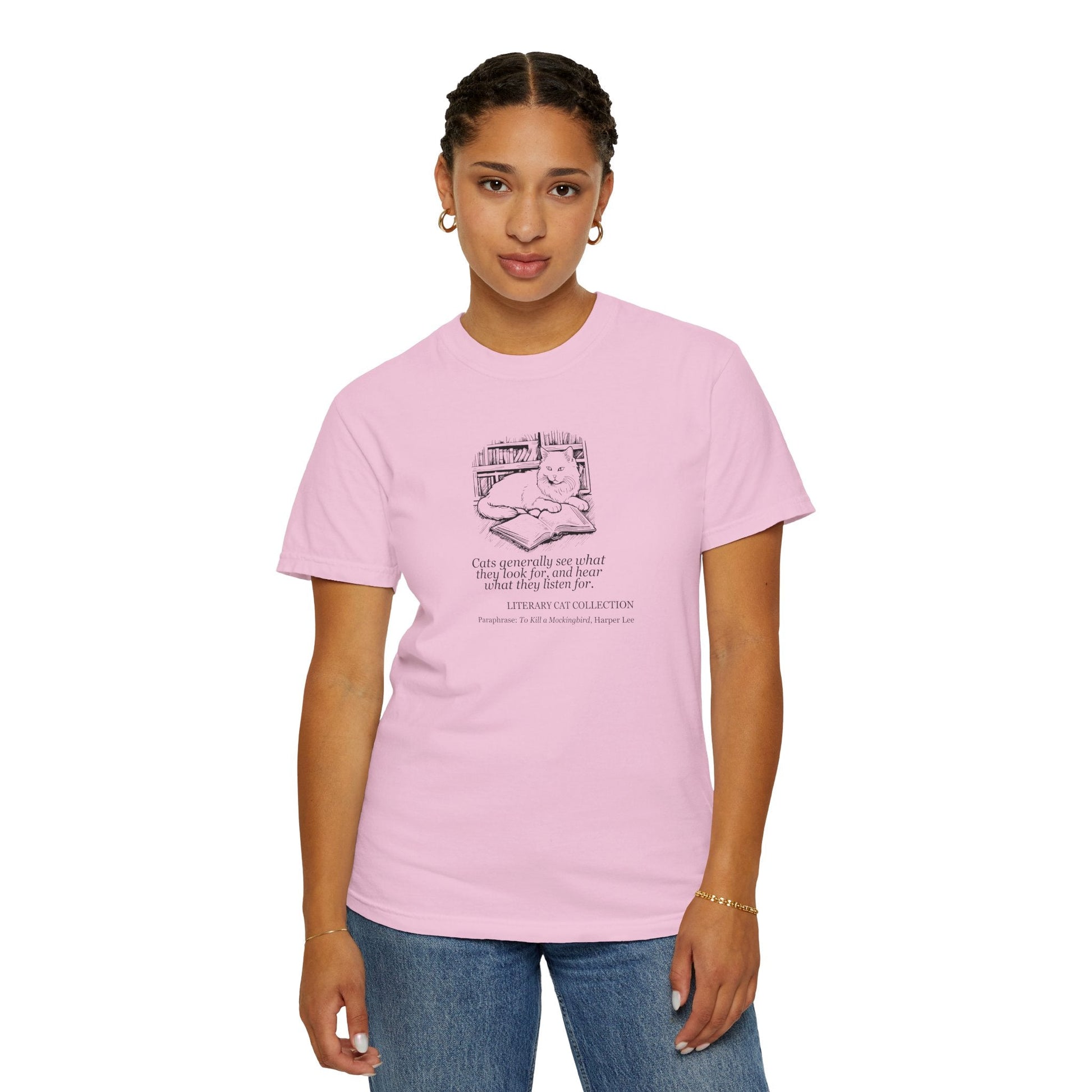 Literary Cat Unisex T-Shirt - Celebrate Your Love for Books - Korvel