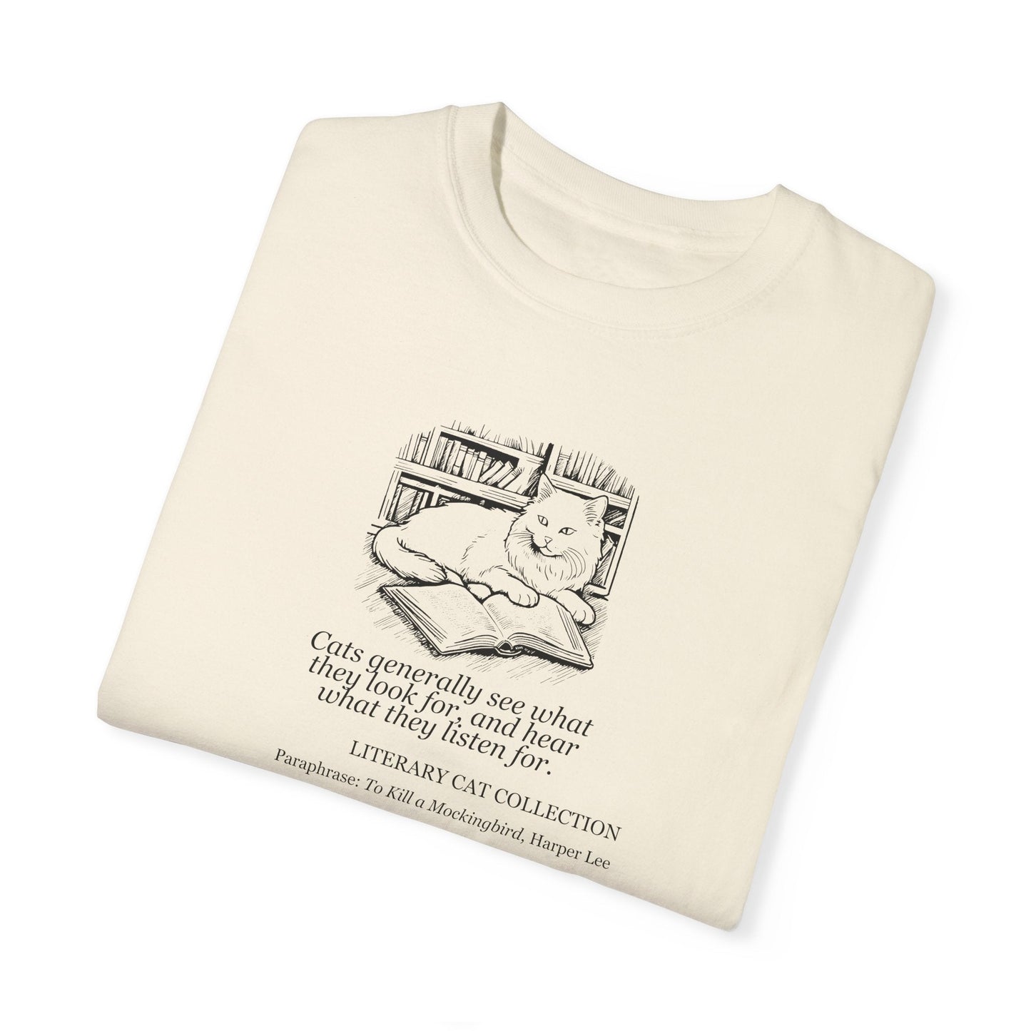 Literary Cat Unisex T-Shirt - Celebrate Your Love for Books - Korvel