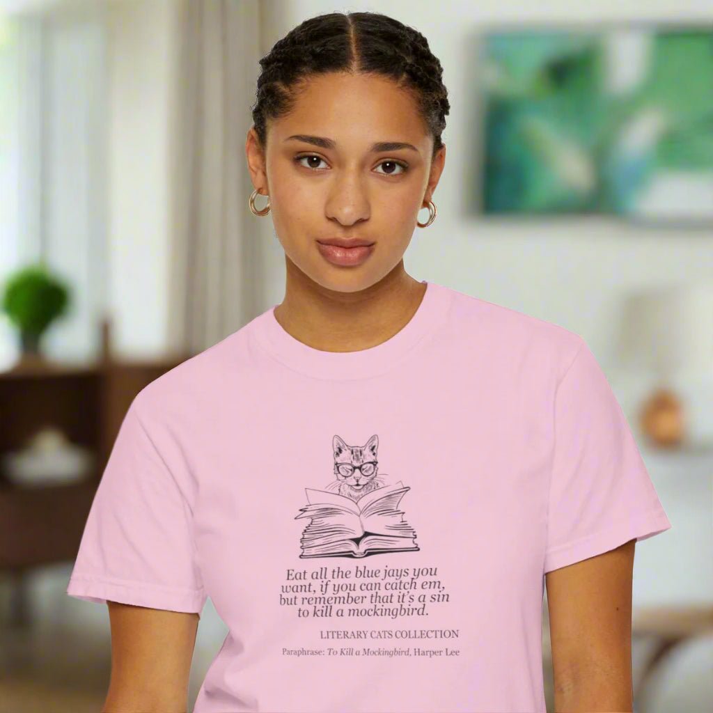 Literary Cat Graphic Tee - Celebrate To Kill a Mockingbird - Korvel
