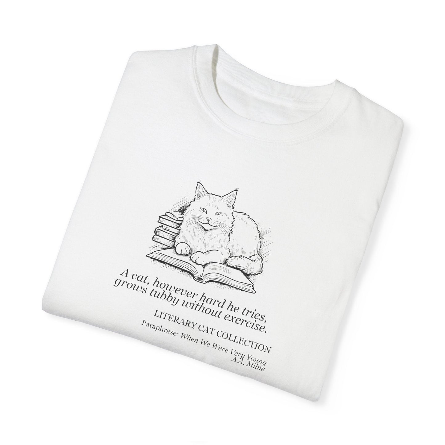 Charming Literary Cat Unisex Tee - A Nod to Childhood Classics - Korvel