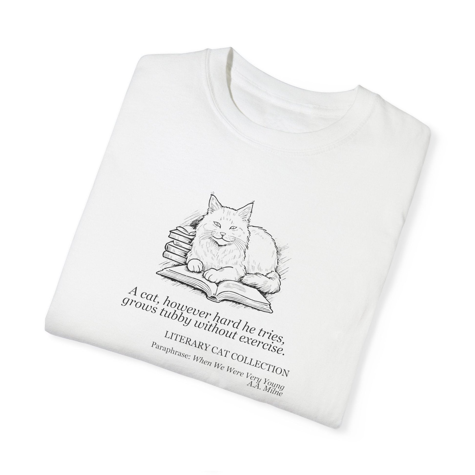 Charming Literary Cat Unisex Tee - A Nod to Childhood Classics - Korvel