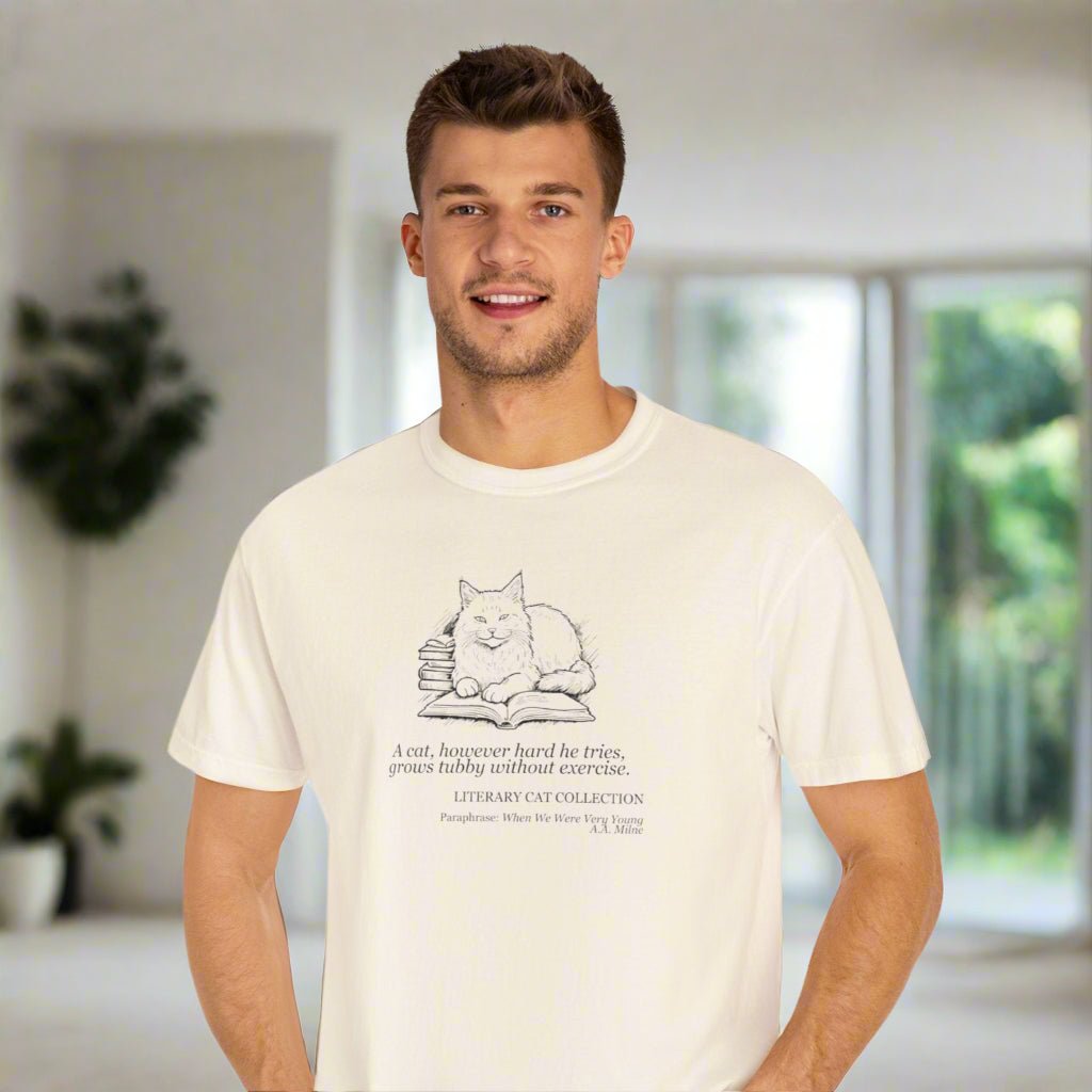 Charming Literary Cat Unisex Tee - A Nod to Childhood Classics - Korvel