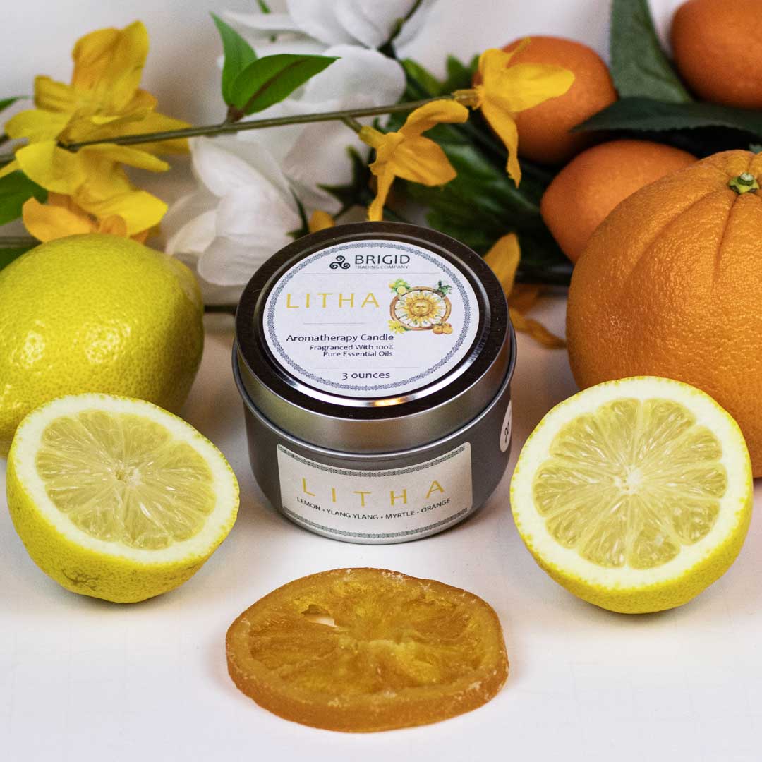 Litha Aromatherapy Candle - Citrus & Floral Bliss - Korvel