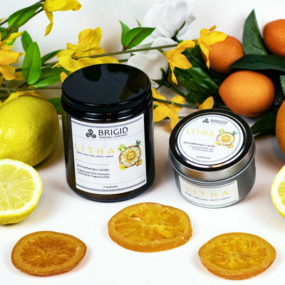 Litha Aromatherapy Candle - Citrus & Floral Bliss - Korvel