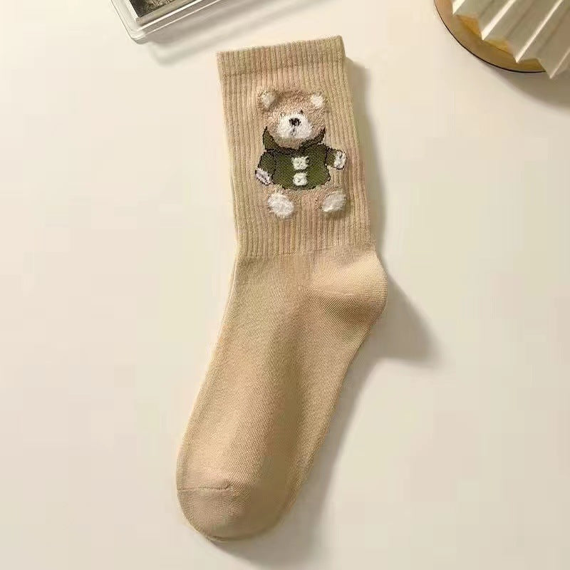 Chaussettes Crew Petit Ours pour Enfants - Tendance et Polyvalentes