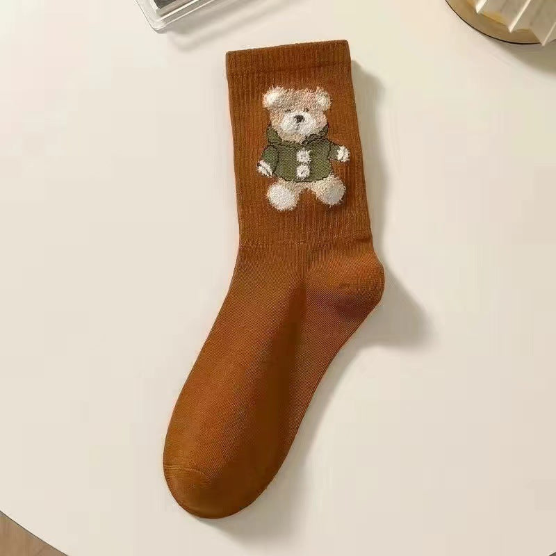 Chaussettes Crew Petit Ours pour Enfants - Tendance et Polyvalentes