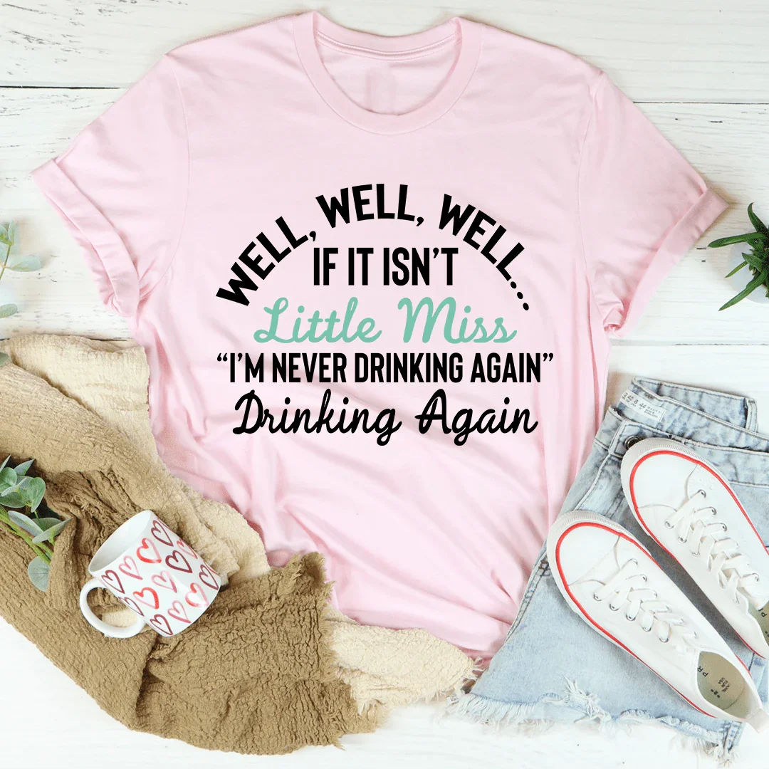 Camiseta de la Señorita Nunca Más Beber