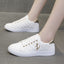 Little white shoes for women, lightweight, simple, fashionable, low top, flat bottom, versatile, women's trendy sports shoes - Korvel