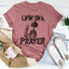 Camiseta de esqueleto "Viviendo en una oración"