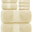 Juego de Toallas de Baño Beige de Lujo - 8 Piezas de Algodón Peinado