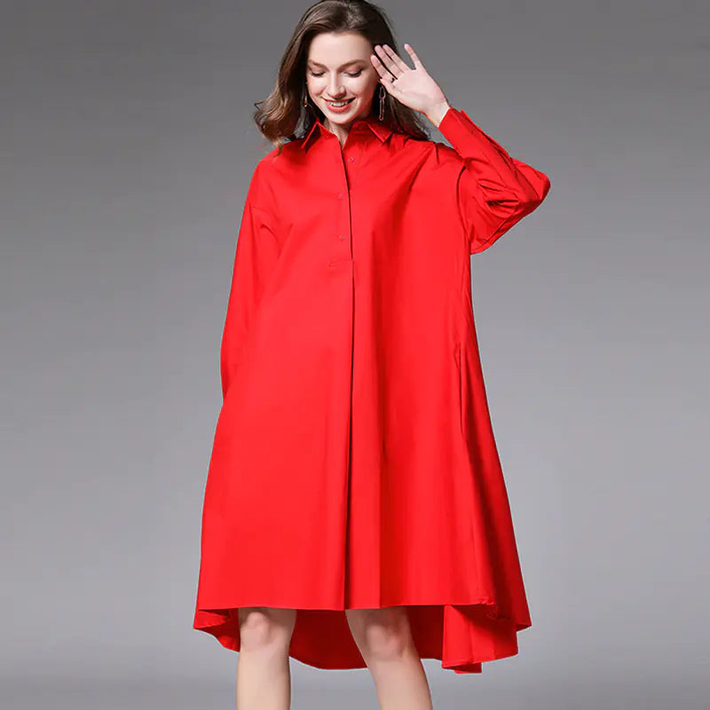 Vestido Camisa Suelto para Mujeres