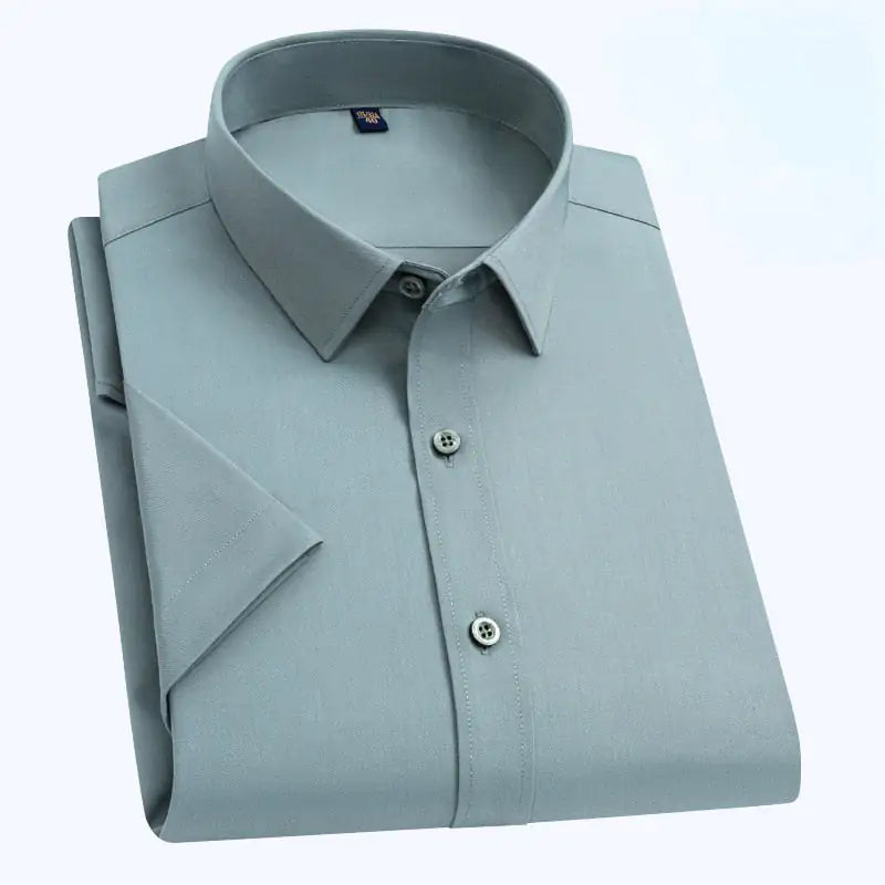 Hydrophobic Short Sleeve Business Shirt for Men