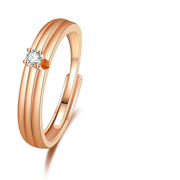 Elegant Simple Couple Rings for Men and Women