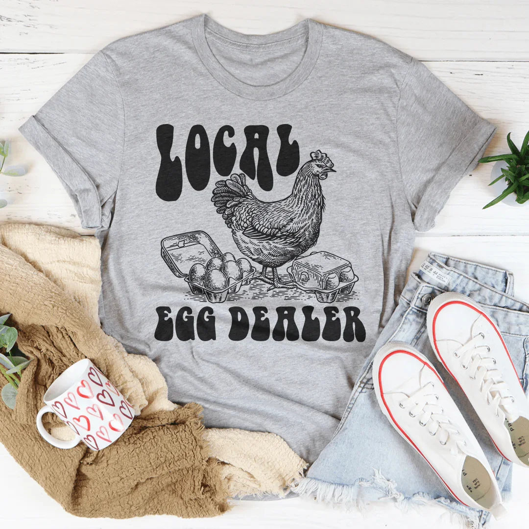 Camiseta del distribuidor local de huevos