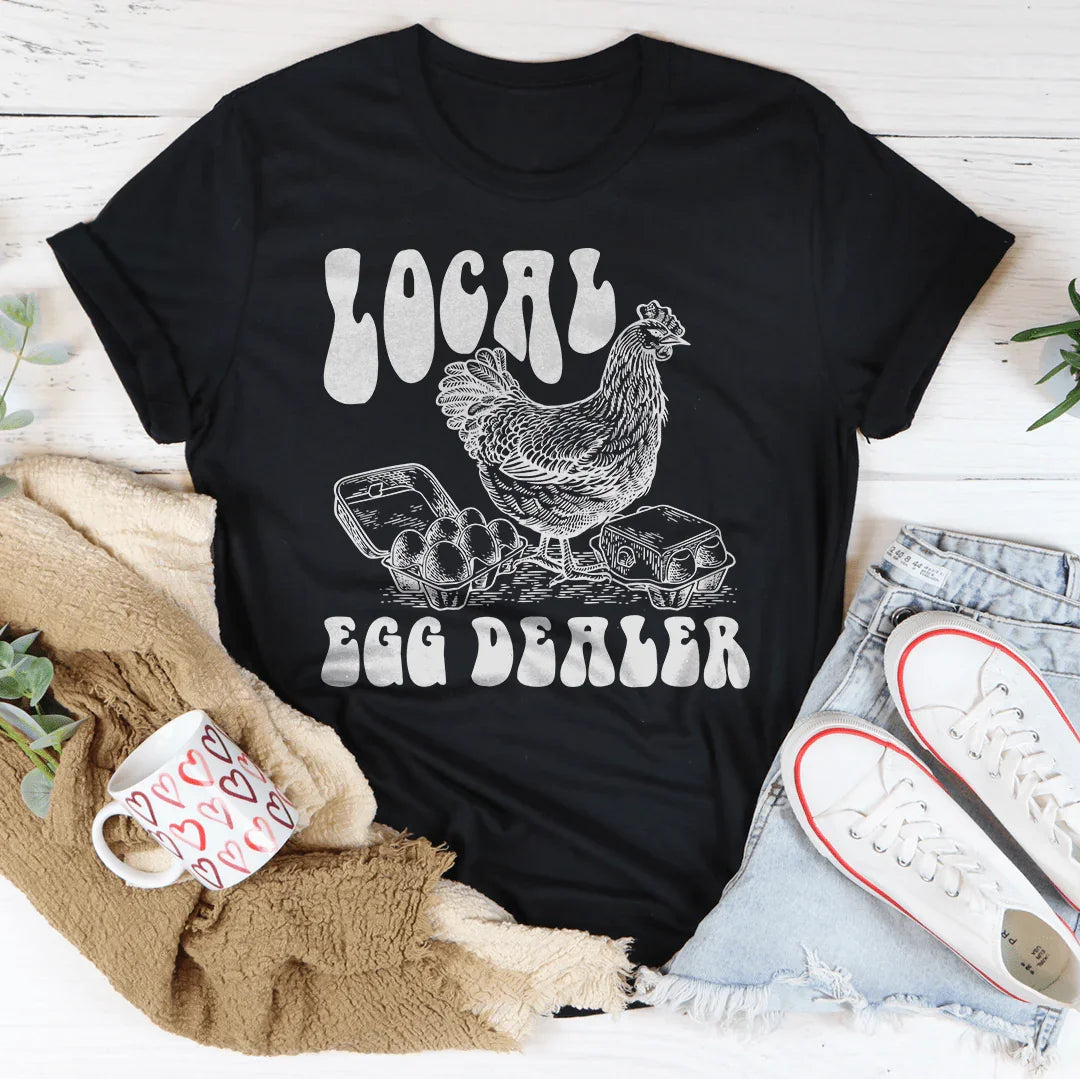 Camiseta del distribuidor local de huevos