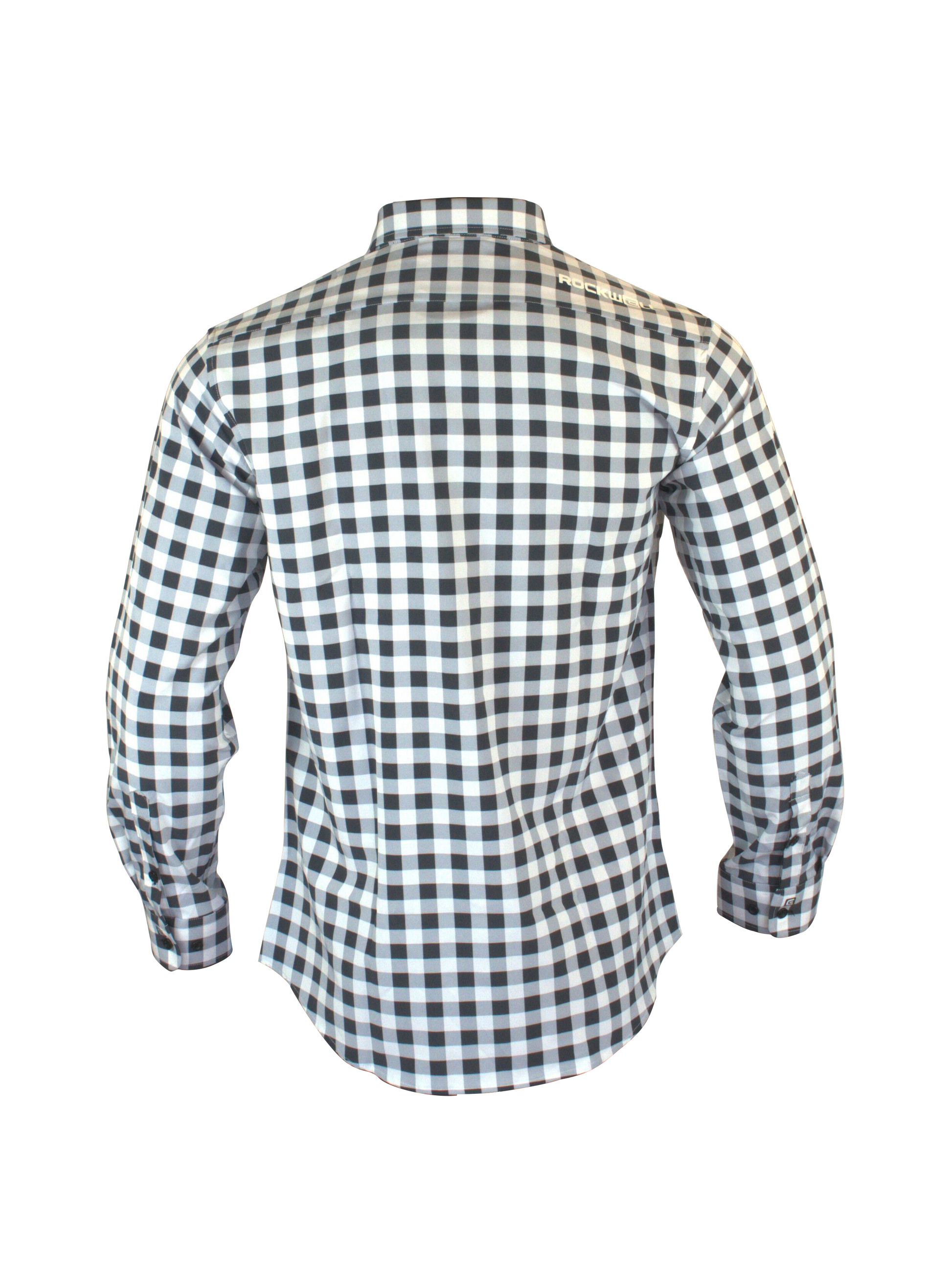 Titan Grey Plaid Long Sleeve Shirt - Athletic Fit - Korvel