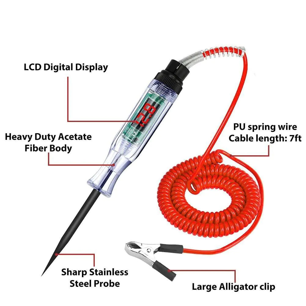 Digital Electric Voltage Circuit Tester for Automotive Use