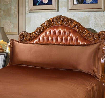 Premium Brown Satin Long Pillowcase for Ultimate Comfort