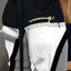 Long sleeved button color blocked printed lapel commuter suit for women - Korvel